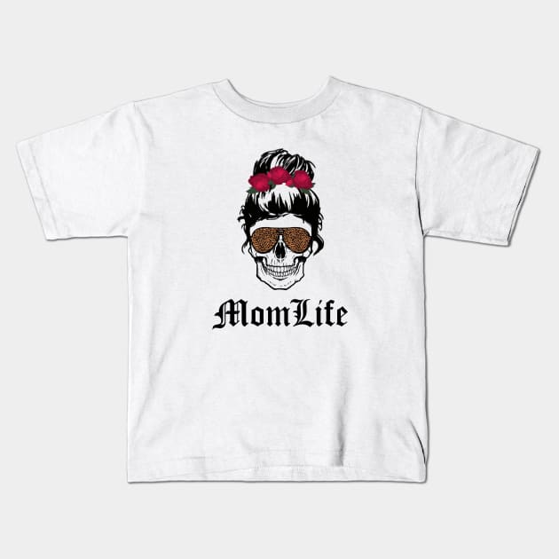 Mom Life Skull Kids T-Shirt by BBbtq
